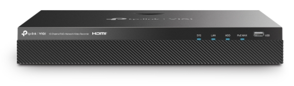 TP-Link VIGI NVR2016H-16MP Grabadore de vídeo en red (NVR) Negro