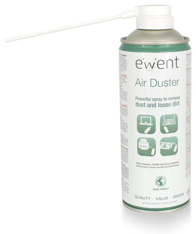 Ewent EW5601 kit de limpieza para computadora Lugares difíciles de alcanzar Limpiador de aire comprimido para limpieza de equipos 400 ml