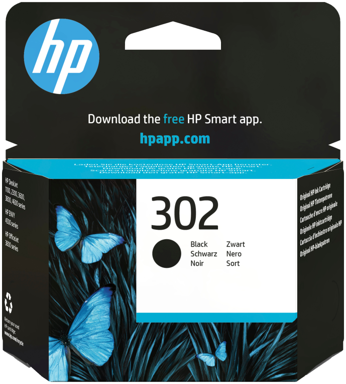 HP Cartucho de tinta original 302 negro