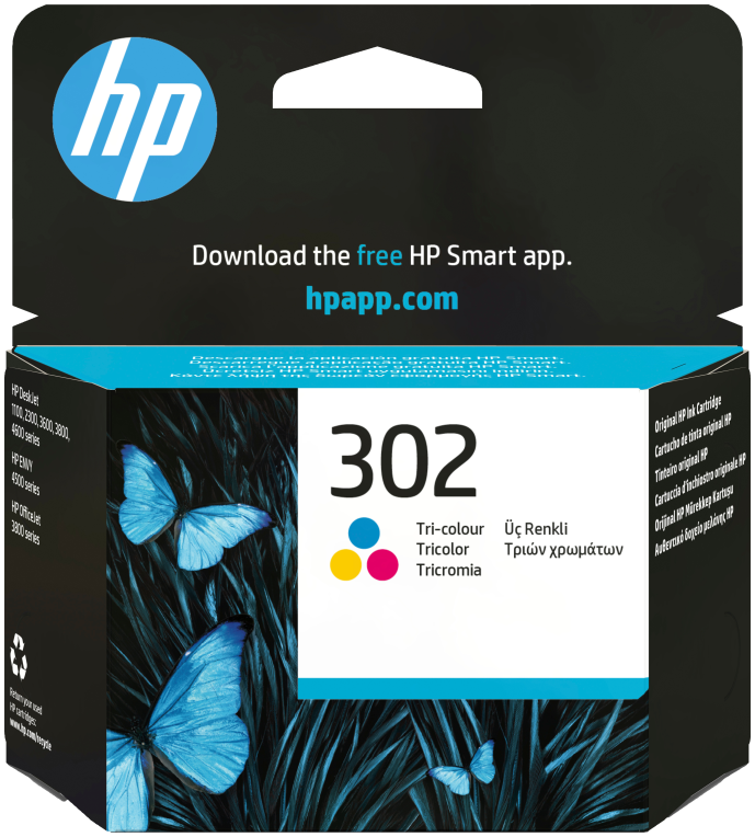 HP Cartucho de tinta original 302 tricolor