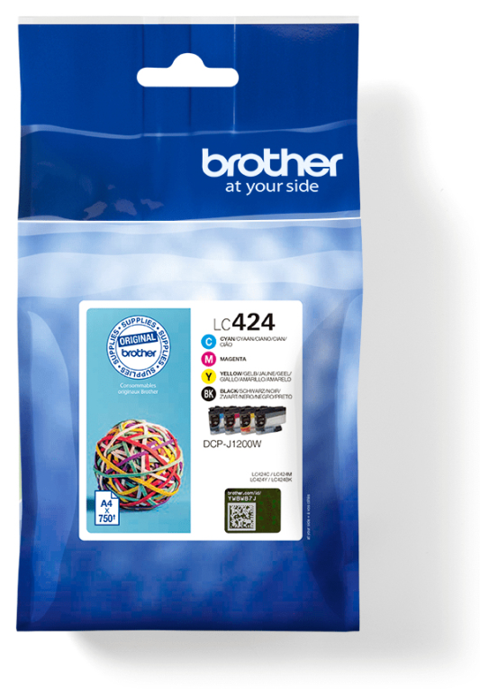 Brother LC424VAL cartucho de tinta 4 pieza(s) Original Negro, Cian, Magenta, Amarillo