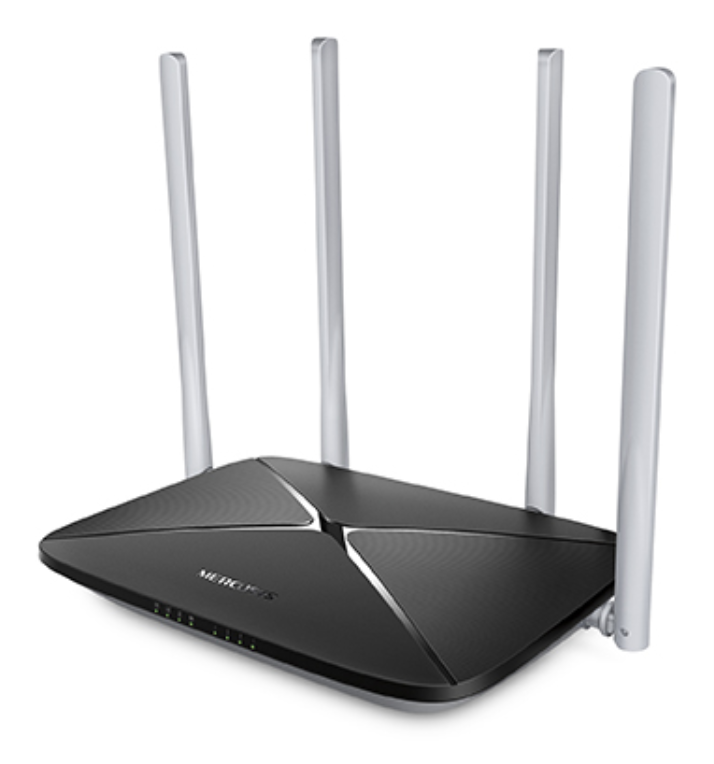 Mercusys AC12 router inalámbrico Ethernet rápido Doble banda (2,4 GHz / 5 GHz) Negro