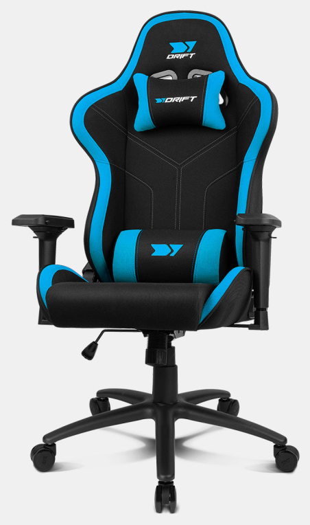 DRIFT DR110BL silla para videojuegos Butaca para jugar Asiento acolchado Negro, Azul