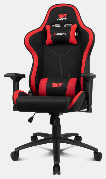 DRIFT DR110BR silla para videojuegos Butaca para jugar Asiento acolchado Negro, Rojo