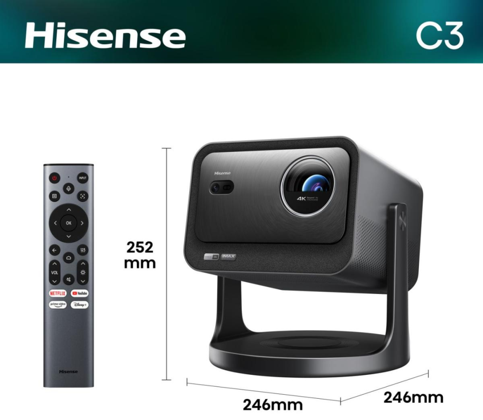 Hisense C3 DLP UHD 4K (3840x2160) 3D Plata
