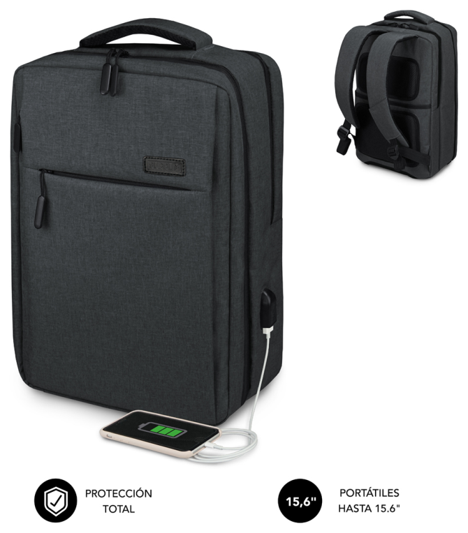 SUBBLIM MOCHILA TRAVELLER AIR PADDING 15.6'' GREY