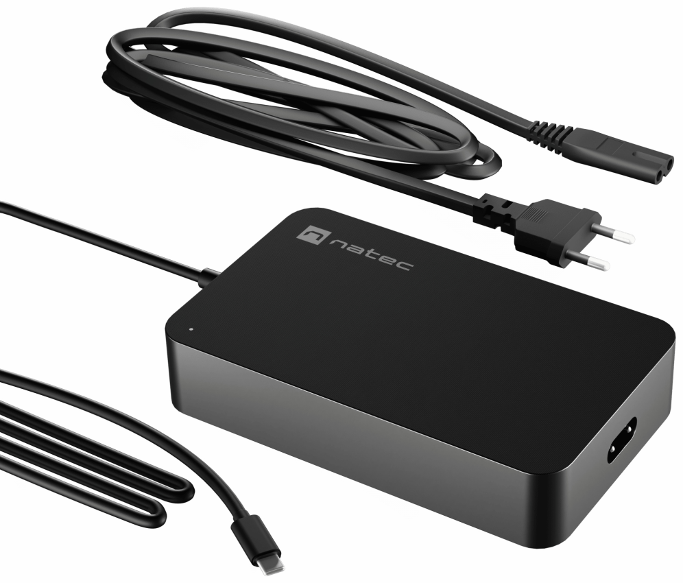 NATEC Grayling adaptador e inversor de corriente Interior 90 W Negro