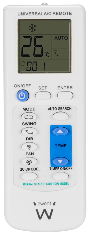 Ewent EW1579 mando a distancia Aire Acondicionado Botones