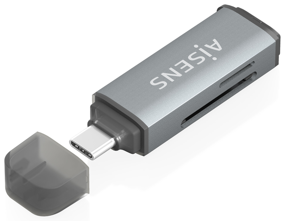 AISENS ASCR-2C10-GR lector de tarjeta USB 3.2 Gen 1 (3.1 Gen 1) Type-C