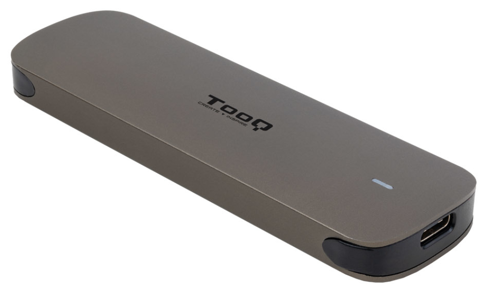 TooQ Caja Externa para SSD M.2 NGFF, Marrón