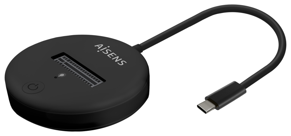 AISENS USB-C Dock M.2 (NGFF) ASUC-M2D013-BK SATA/NVMe A USB3.1 Gen2, Negra