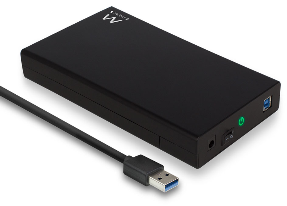 Ewent EW7056 caja para disco duro externo Caja de disco duro (HDD) Negro 3.5"