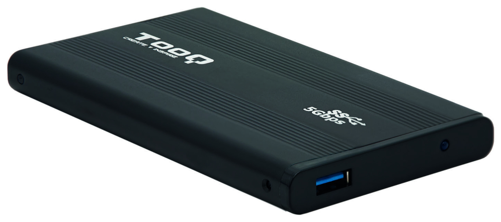 TooQ TQE-2524B caja para disco duro externo Caja de disco duro (HDD) Negro 2.5"