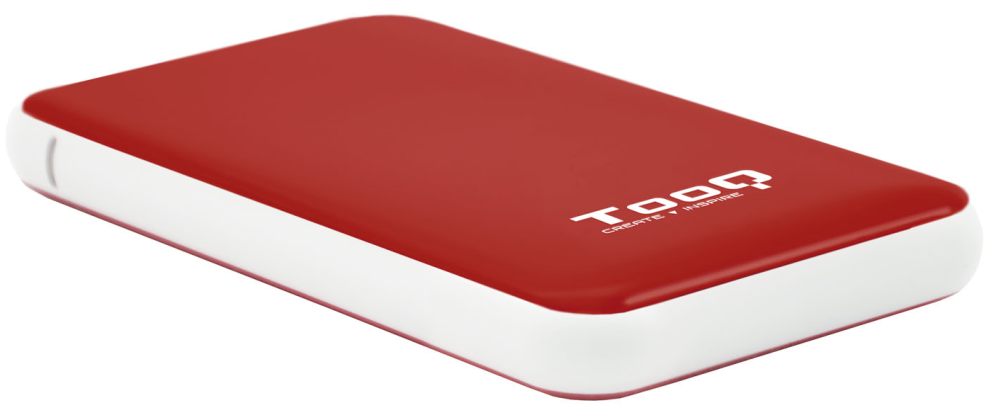 TooQ TQE-2528R caja para disco duro externo Caja externa para unidad de estado sólido (SSD) Rojo 2.5"