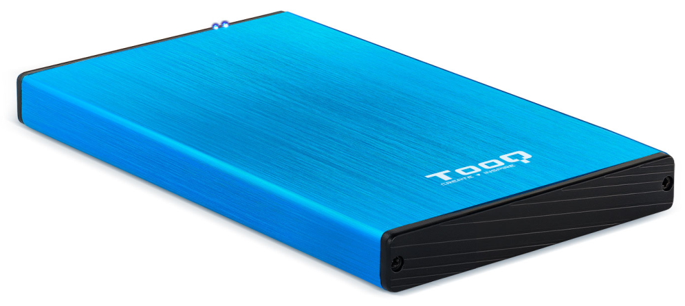 TooQ TQE-2527BL caja para disco duro externo Caja de disco duro (HDD) Negro, Azul 2.5"