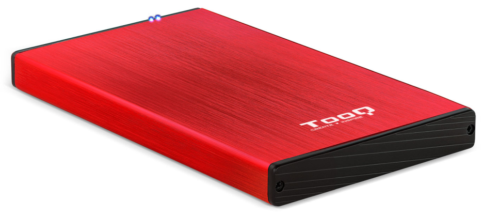 TooQ TQE-2527R caja para disco duro externo Caja de disco duro (HDD) Negro, Rojo 2.5"