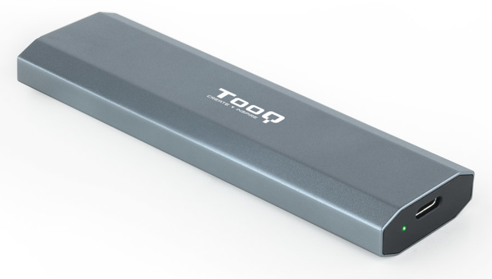 TooQ Shura Caja externa para unidad de estado sólido (SSD) Gris M.2