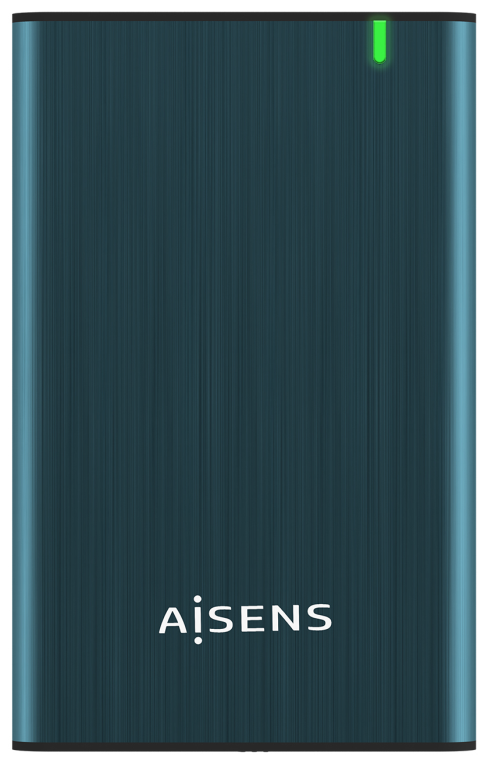 AISENS Caja Externa 2.5" ASE-2525PB 9.5 mm SATA A USB 3.0/USB 3.1 Gen1, Azul Pacifico