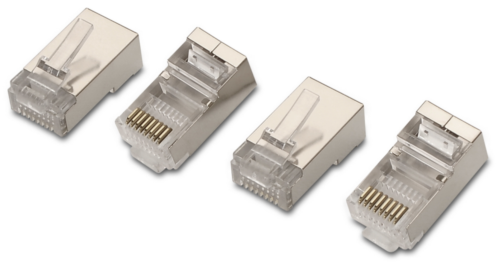 AISENS A138-0293 conector RJ-45 Acero inoxidable, Transparente