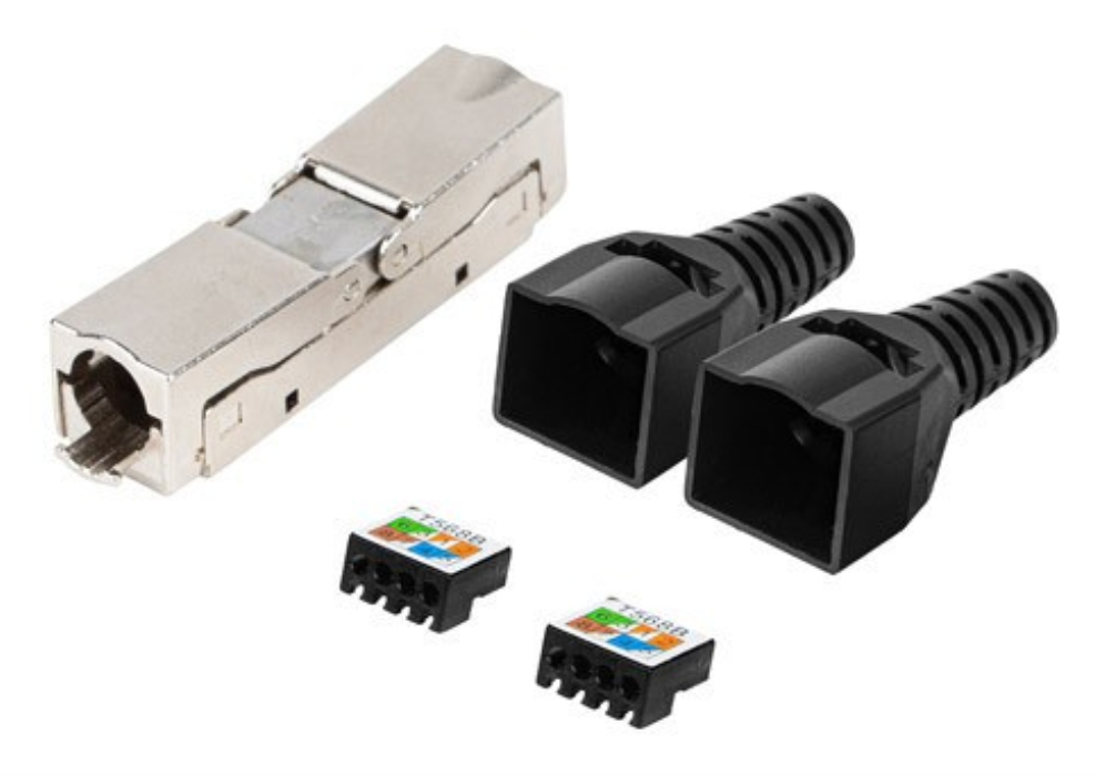 Lanberg PL2S6-6000TL conector RJ-45 Negro