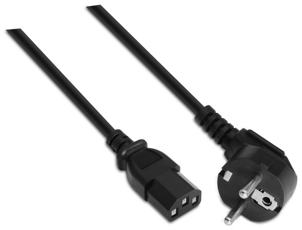AISENS A132-0168 cable de transmisión Negro 3 m CEE7/7 C13 acoplador