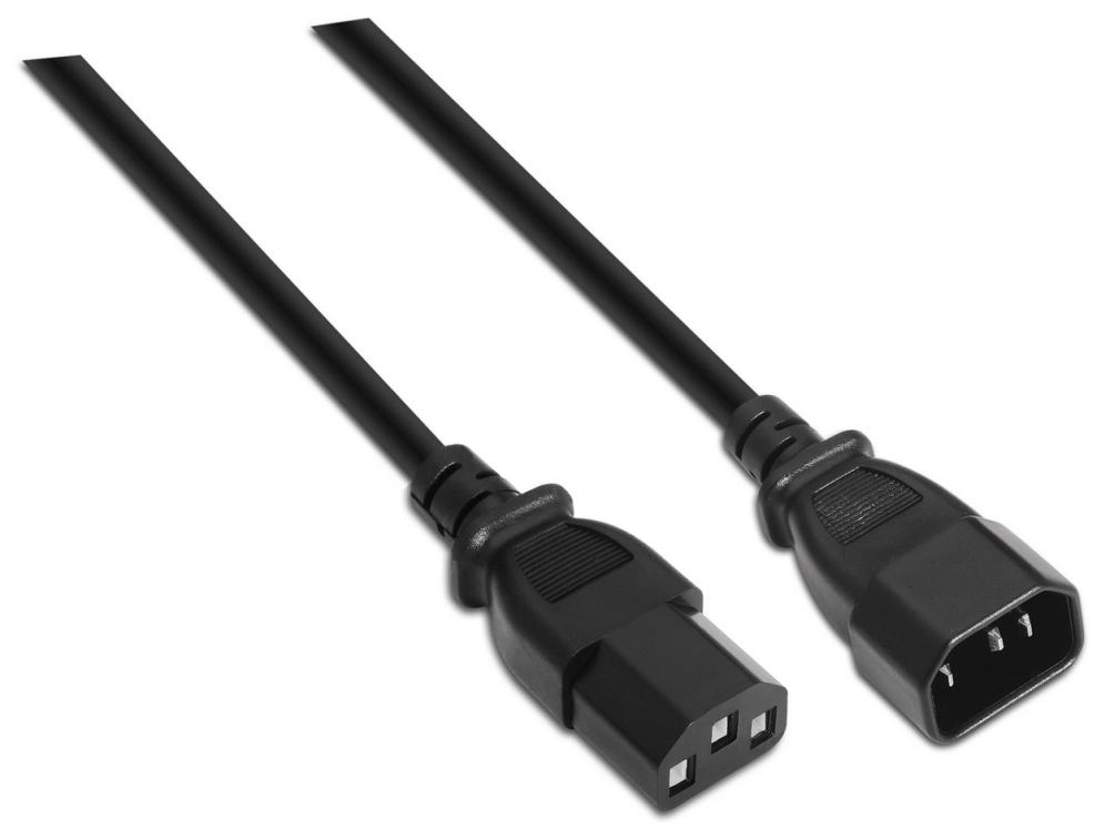 AISENS A132-0171 cable de transmisión Negro 1,5 m C13 acoplador C14 acoplador
