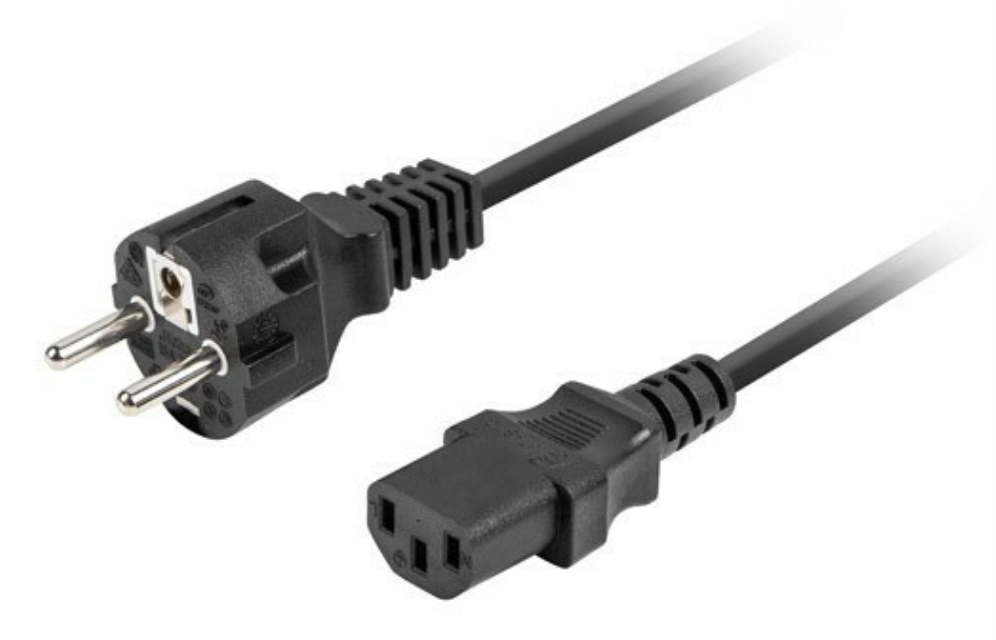 Lanberg CA-C13C-14CC-0018-BK cable de transmisión Negro 1,8 m C13 acoplador CEE7/7