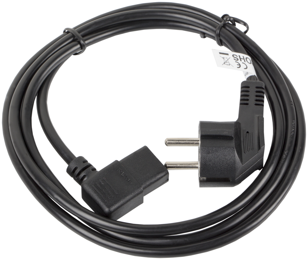 Lanberg CA-C13C-12CC-0030-BK cable de transmisión Negro 3 m CEE7/7 IEC 320