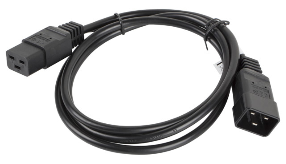 Lanberg CA-C19E-10CC-0018-BK cable de transmisión Negro 1,8 m C19 acoplador C20 acoplador