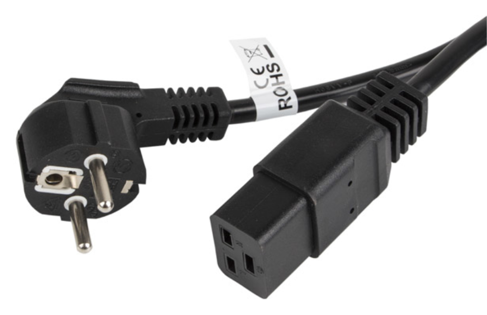 Lanberg CA-C19C-10CC-0018-BK cable de transmisión Negro 1,8 m CEE7/7 C19 acoplador