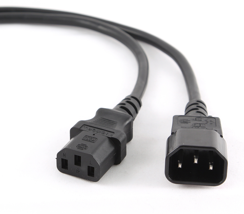 Gembird PC-189 cable de transmisión Negro C14 acoplador