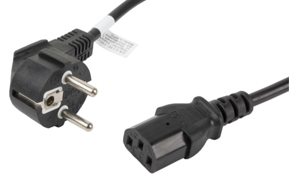 Lanberg CA-C13C-11CC-0018-BK cable de transmisión Negro 1,8 m C13 acoplador CEE7/7
