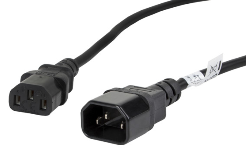 Lanberg CA-C13E-11CC-0018-BK cable de transmisión Negro 1,8 m C13 acoplador C14 acoplador