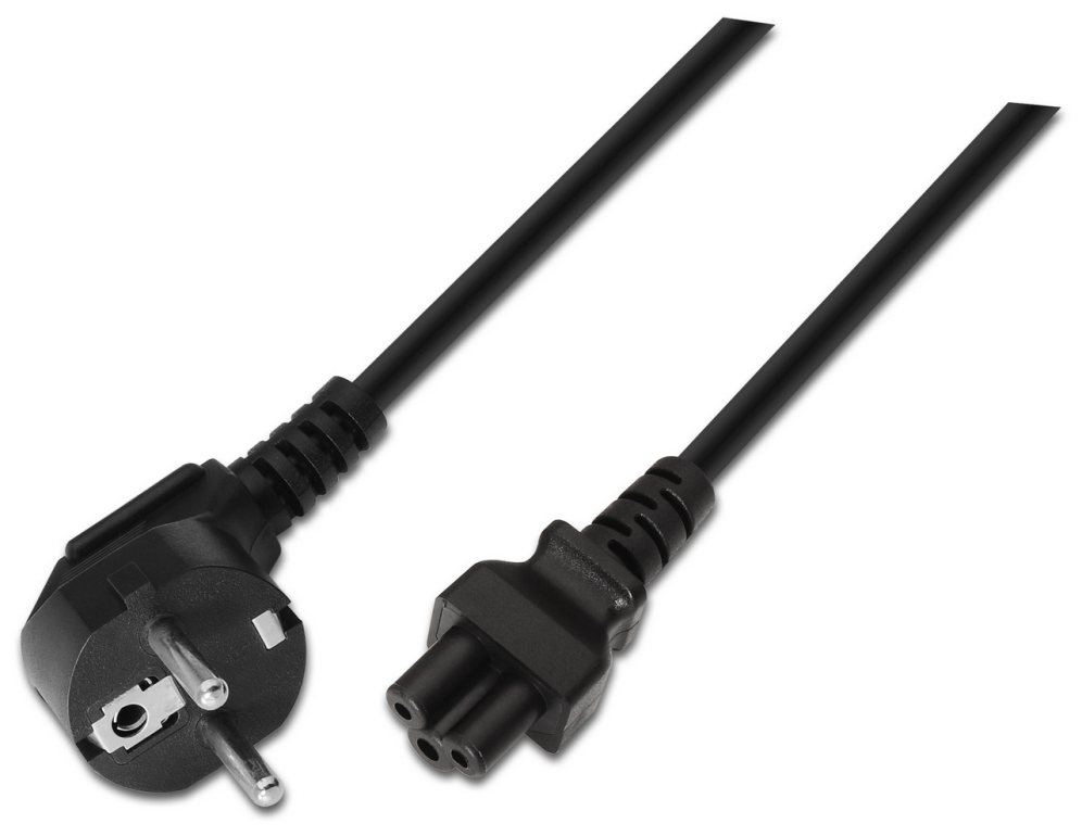 AISENS A132-0172 cable de transmisión Negro 1,5 m CEE7/7 C5 acoplador