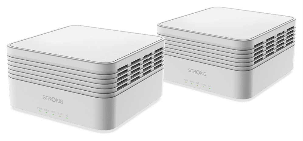 Strong MESHKITAX3000 sistema Wi-Fi Mesh (Wi-Fi en malla) Doble banda (2,4 GHz / 5 GHz) Wi-Fi 6 (802.11ax) Blanco 2 Interno