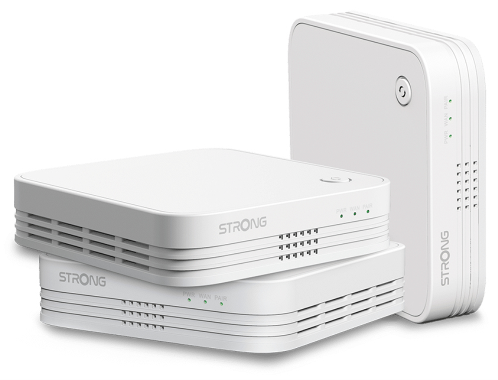 Strong WI-FI MESH HOME TRIO PACK 1200 Doble banda (2,4 GHz / 5 GHz) Wi-Fi 5 (802.11ac) Blanco 3 Interno