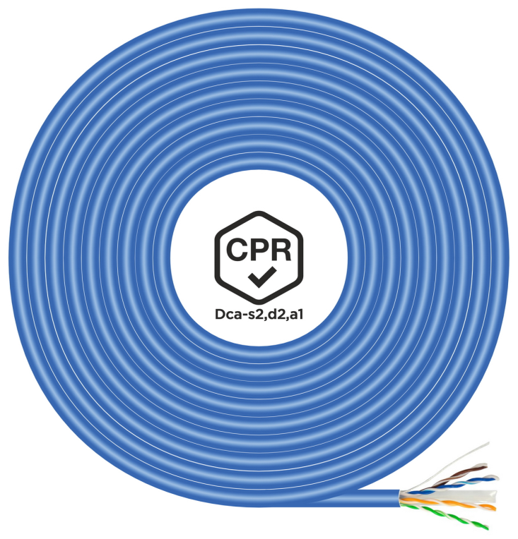 AISENS Cable de Red RJ45 LSZH CPR Dca CAT.6 UTP AWG24, Azul, 100 m