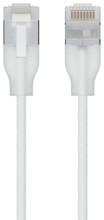 Ubiquiti UACC-Cable-Patch-EL-C6A-1M-W cable de red Translúcido, Blanco Cat6a