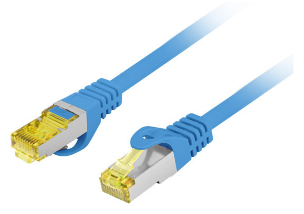 Lanberg PCF6A-10CU-0050-B cable de red Azul 0,5 m Cat6a S/FTP (S-STP)