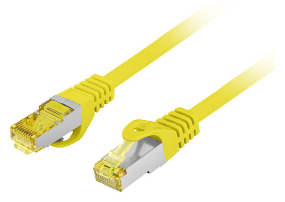 Lanberg PCF6A-10CU-0050-Y cable de red Amarillo 0,5 m Cat6a S/FTP (S-STP)