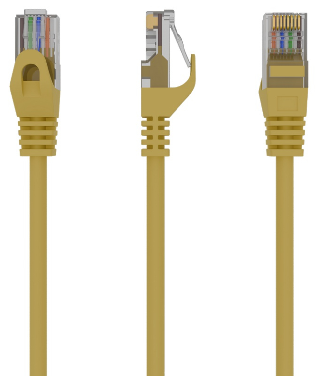 Gembird PP6U-0.25M/Y cable de red Amarillo 0,25 m Cat6 U/UTP (UTP)