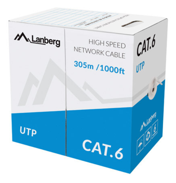 Lanberg LCU6-11CU-0305-S cable de red Gris 305 m Cat6 U/UTP (UTP)