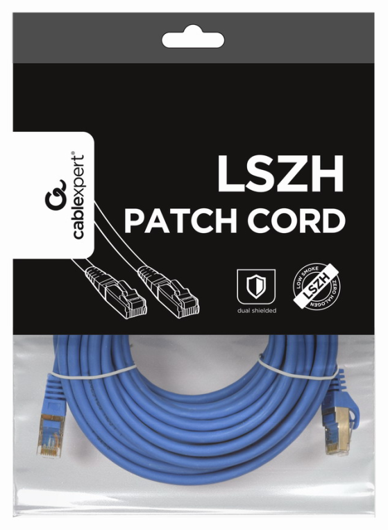 Gembird PP6A-LSZHCU-B-10M cable de red Azul Cat6a S/FTP (S-STP)