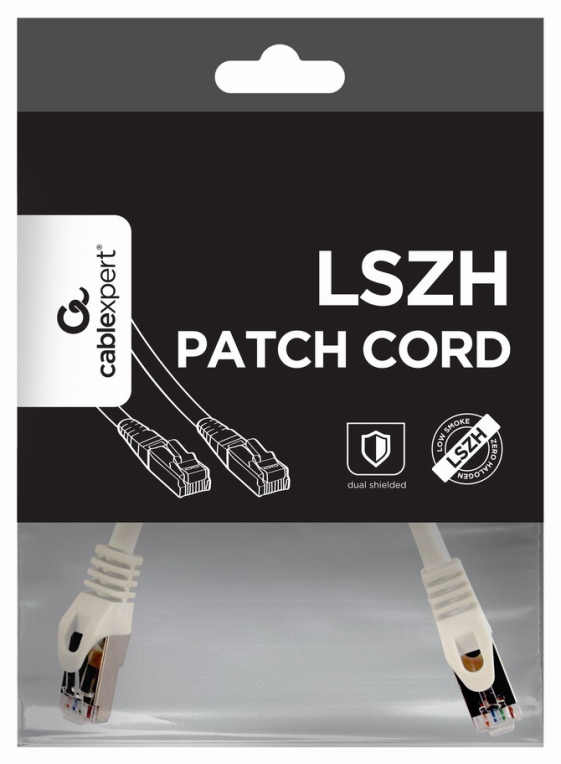 Gembird PP6A-LSZHCU-W-0.25M cable de red Blanco 0,25 m Cat6a S/FTP (S-STP)