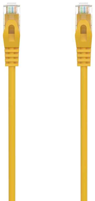 AISENS Cable de Red Latiguillo RJ45 LSZH Cat.6A 500 Mhz UTP AWG24, Amarillo, 0.5M
