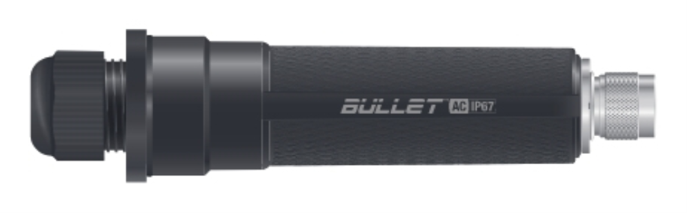 Ubiquiti BULLETAC-IP67 punto de acceso inalámbrico Negro Energía sobre Ethernet (PoE)