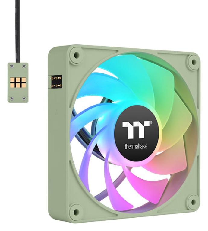 Thermaltake CL-F198-PL12MG-A sistema de refrigeración para ordenador Carcasa del ordenador Ventilador 12 cm Verde 3 pieza(s)