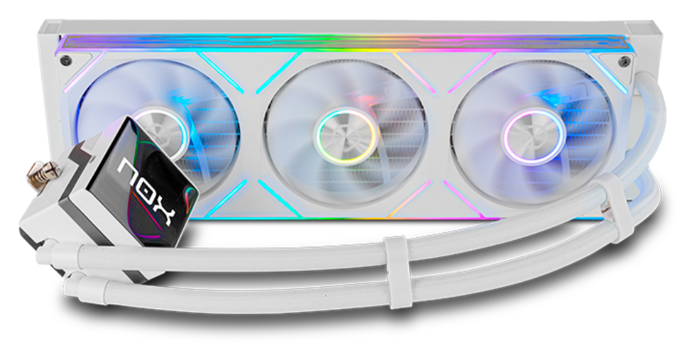 NOX Hummer M-360 LCD|Kit RL Magnético ARGB Blanco