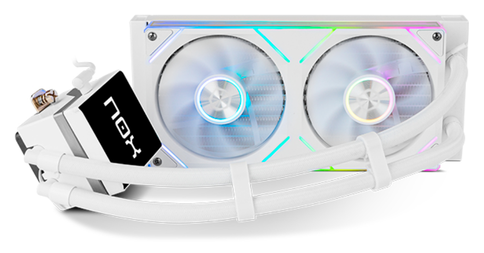 NOX Hummer M-240 LCD|Kit RL Magnético ARGB Blanco