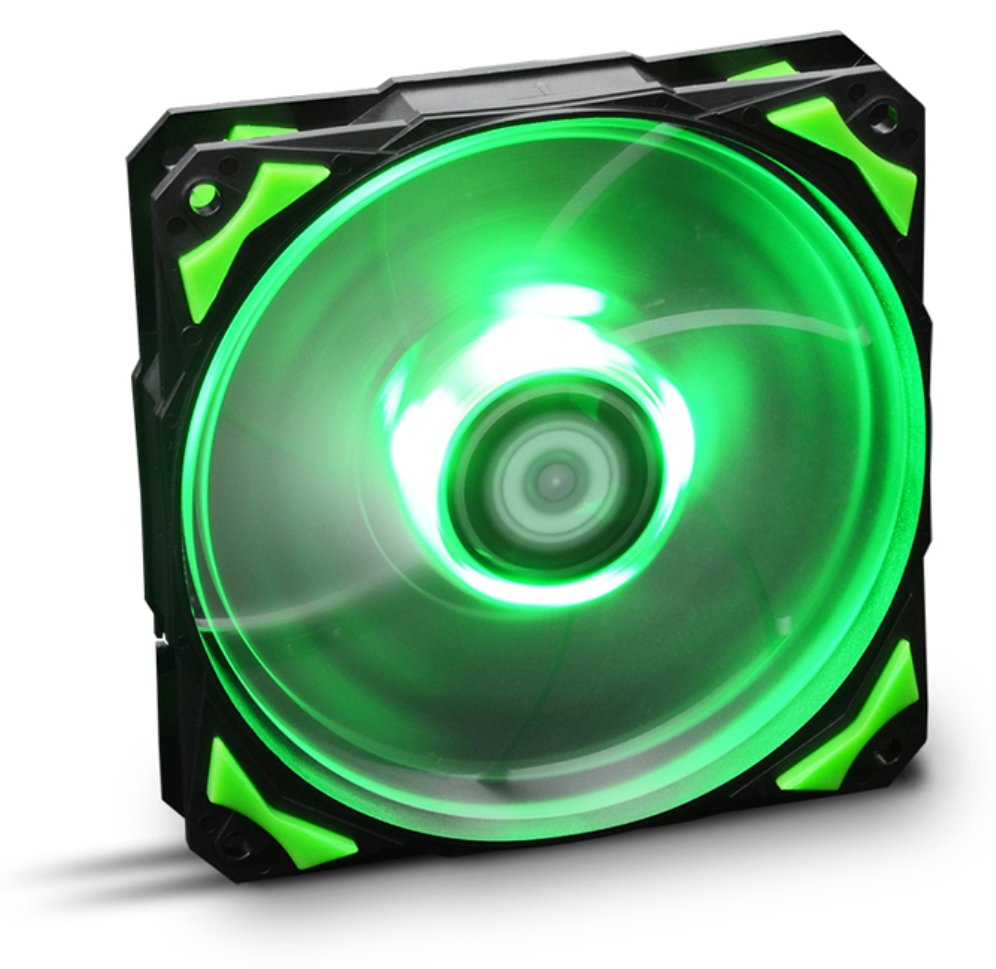 NOX Hummer H-Fan LED Carcasa del ordenador Ventilador 12 cm Negro, Verde, Blanco